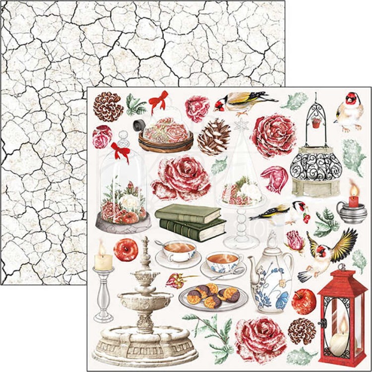 Zestaw papierów 30x30 Frozen Roses 12 arkuszy CBPM039 Ciao Bella