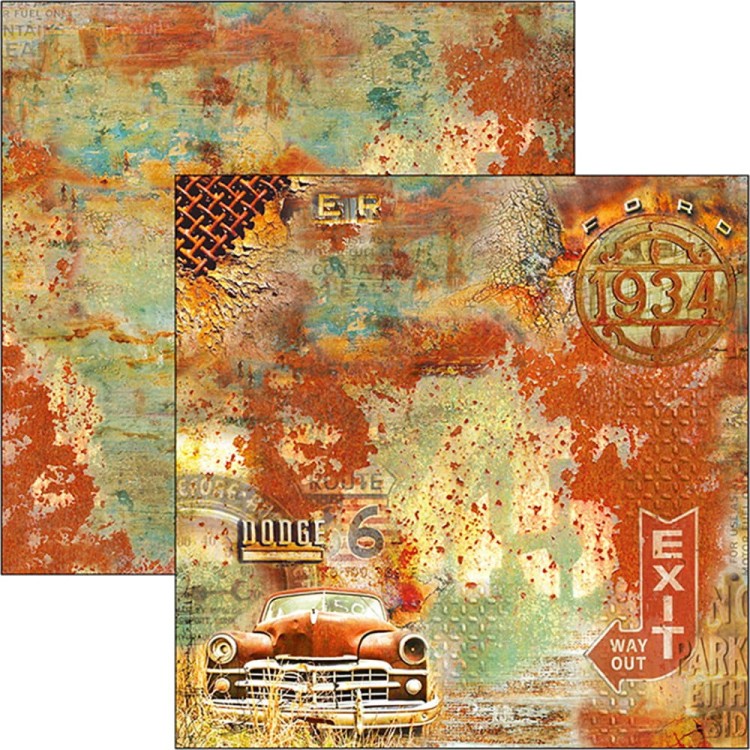 Zestaw papierów 30x30 Catedral Rust Limited Edition 12 arkuszy CBPLE026 Ciao Bella