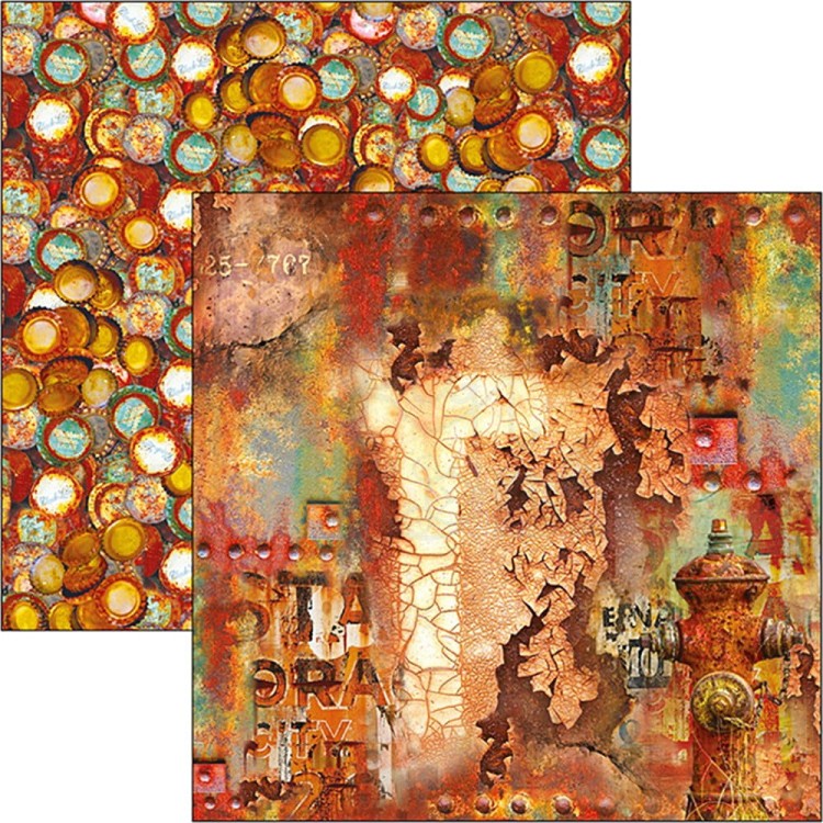 Zestaw papierów 30x30 Catedral Rust Limited Edition 12 arkuszy CBPLE026 Ciao Bella