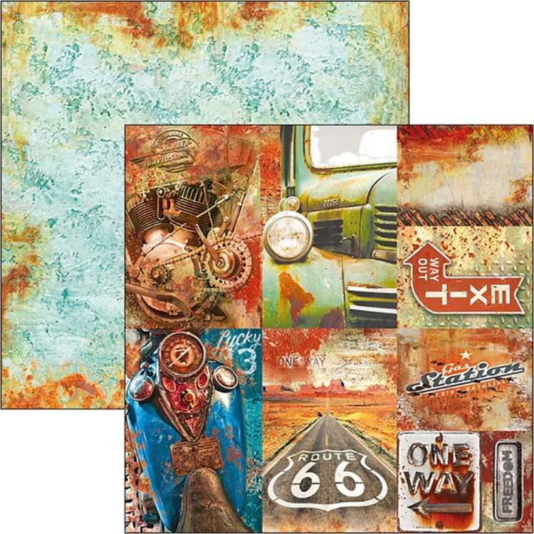 Zestaw papierów 30x30 Catedral Rust Limited Edition 12 arkuszy CBPLE026 Ciao Bella
