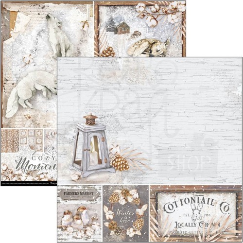 Zestaw papierów 20x20 Cozy Moments 12 arkuszy CBH056 Ciao Bella