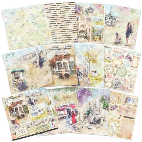 Zestaw papierów 20x20 Notre Vie 12 arkuszy CBH045 Ciao Bella