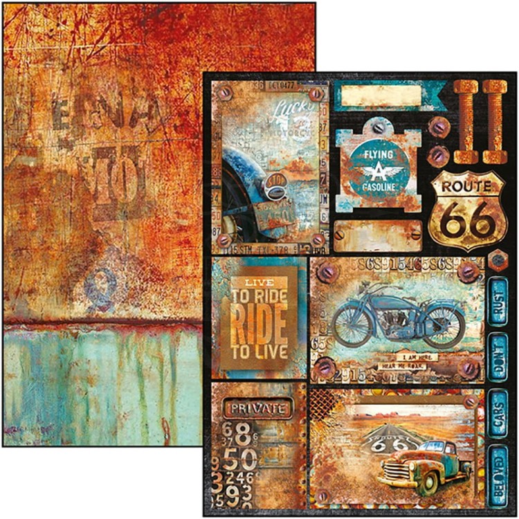 Zestaw papierów A4 Collateral Rust Limited Edition 9 arkuszy CBCLE026 Ciao Bella