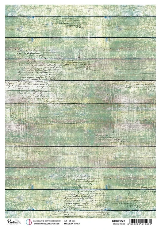 Papier ryżowy A4 Green Wood CBRP272 Ciao Bella