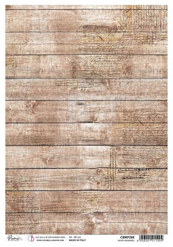 Papier ryżowy A4 Wood Memories CBRP268 Ciao Bella