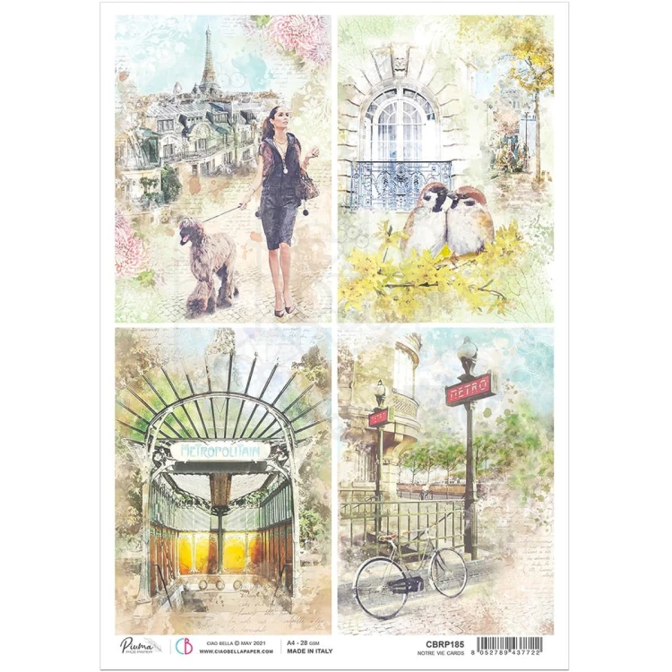 Papier ryżowy A4 Notre Vie Cards CBRP185 Ciao Bella