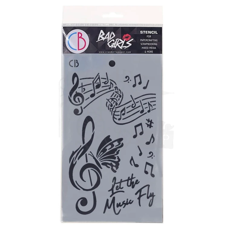 Szablon maska 14x24cm Let The Music MSB005 Ciao Bella