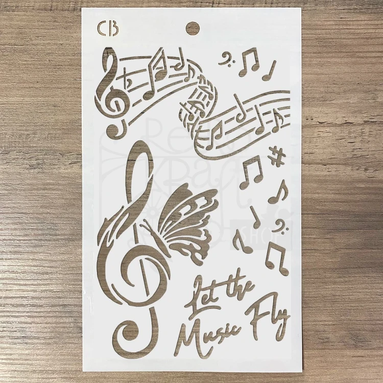 Szablon maska 14x24cm Let The Music MSB005 Ciao Bella
