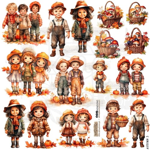 Naklejki do scrapbookingu i art journalingu Autumn 3 - Jesień 3 ScrapLove