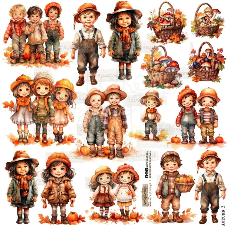 Naklejki do scrapbookingu i art journalingu Autumn 3 - Jesień 3 ScrapLove