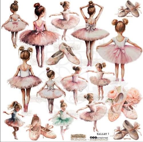 Naklejki do scrapbookingu i art journalingu Ballet 1 ScrapLove