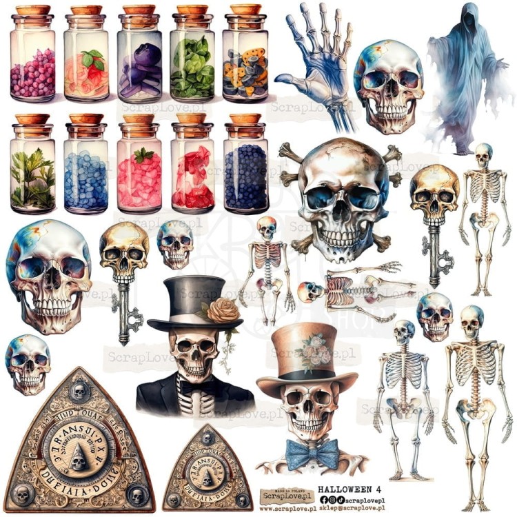 Naklejki do scrapbookingu i art journalingu Halloween 4 ScrapLove