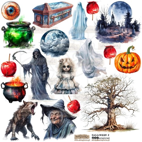 Naklejki do scrapbookingu i art journalingu Halloween 2 ScrapLove