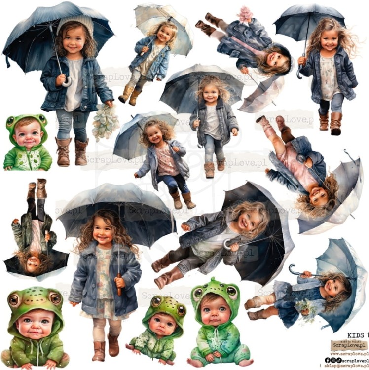 Naklejki do scrapbookingu i art journalingu Kids 1 - Dzieci 1 ScrapLove