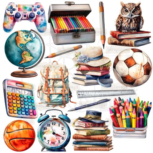Naklejki do scrapbookingu i art journalingu Szkoła 4 - School 4 ScrapLove