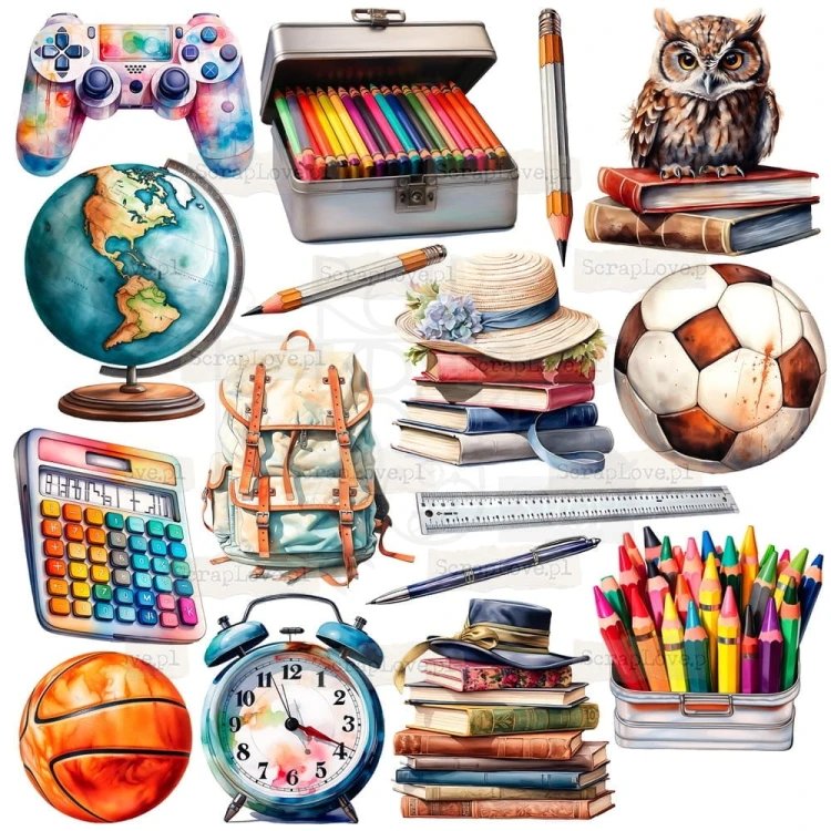 Naklejki do scrapbookingu i art journalingu Szkoła 4 - School 4 ScrapLove
