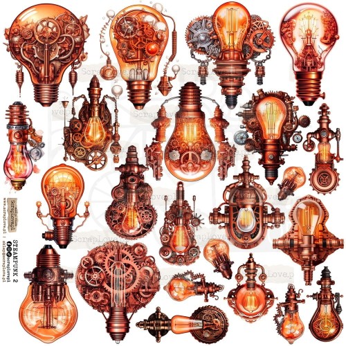Naklejki do scrapbookingu i art journalingu Steampunk 2 ScrapLove