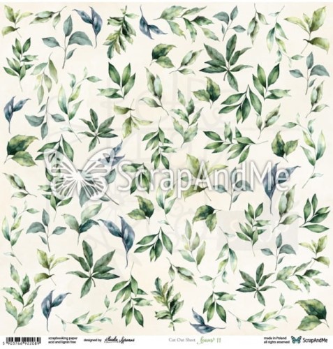 Papier do scrapbookingu 30x30 elementy do wycięcia - Leaves 11 ScrapAndMe