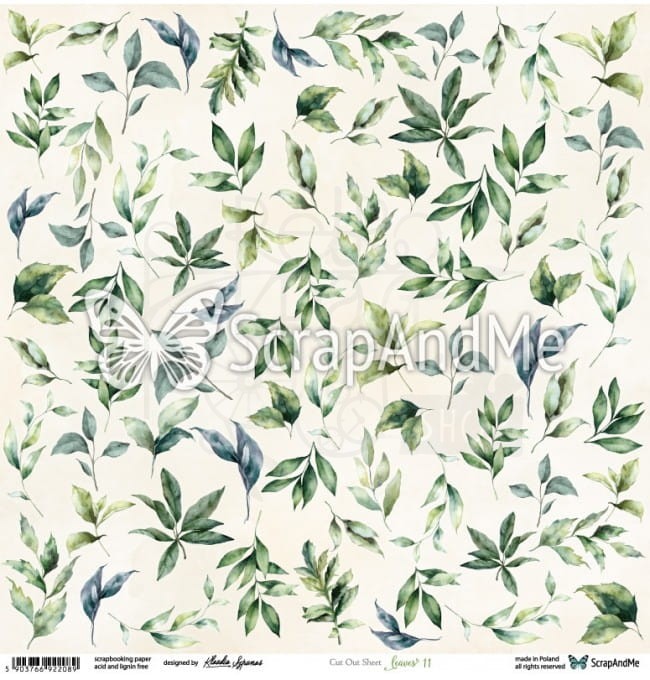 Papier do scrapbookingu 30x30 elementy do wycięcia - Leaves 11 ScrapAndMe