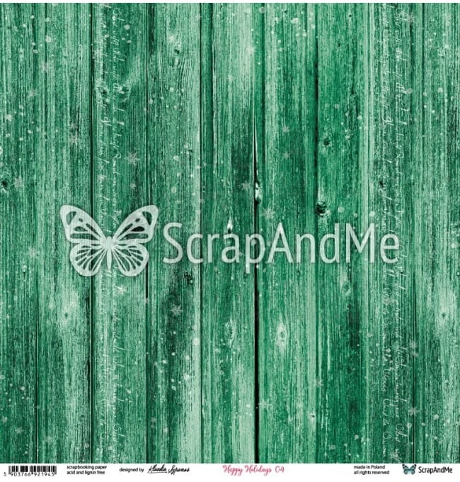 Papier do scrapbookingu 30x30 - Happy Holidays 03/04 ScrapAndMe