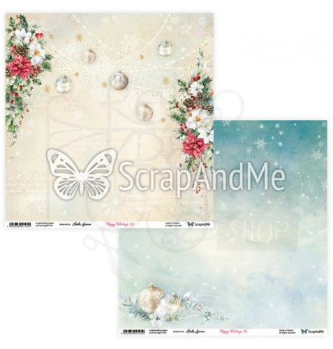 Papier do scrapbookingu 30x30 - Happy Holidays 05/06 ScrapAndMe
