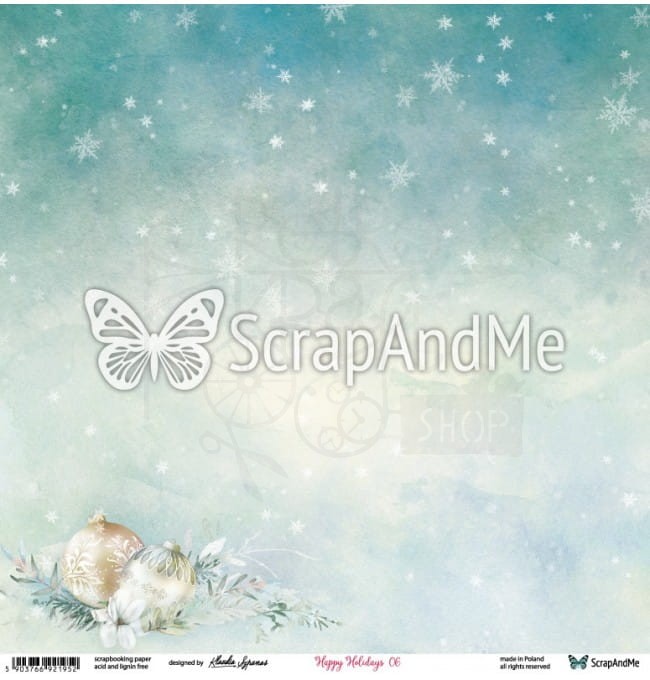 Papier do scrapbookingu 30x30 - Happy Holidays 05/06 ScrapAndMe