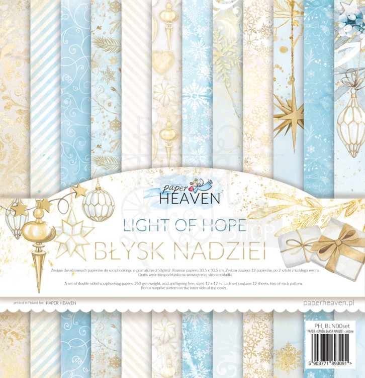 Zestaw papierów do scrapbookingu 30x30 - Błysk Nadziei Paper Heaven