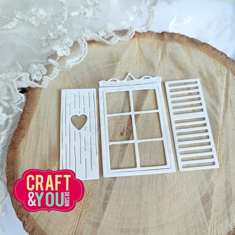 Wykrojnik Window With Shutters Okno z okiennicami CW248 Craft&amp;You Design