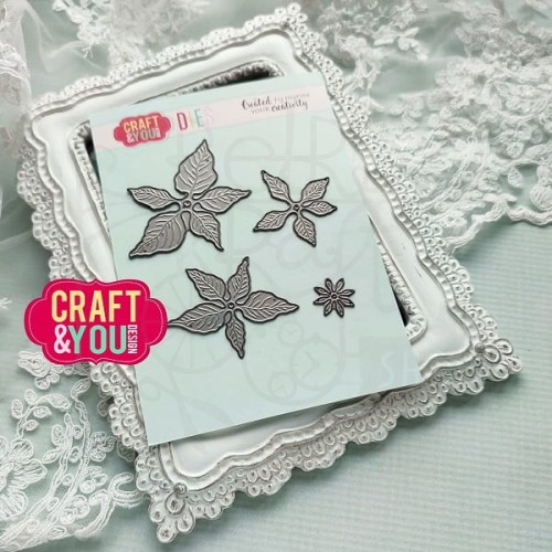 Wykrojnik Poinsettia 3 Poinsencja 3 CW211 Craft&amp;You Design
