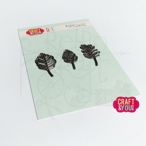 Wykrojnik Leaves set WM1 zestaw liści 3 szt WM1 CW240 Craft&amp;You Design