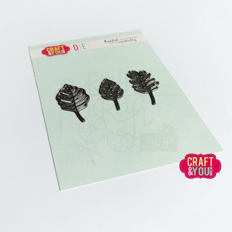 Wykrojnik Leaves set WM1 zestaw liści 3 szt WM1 CW240 Craft&amp;You Design