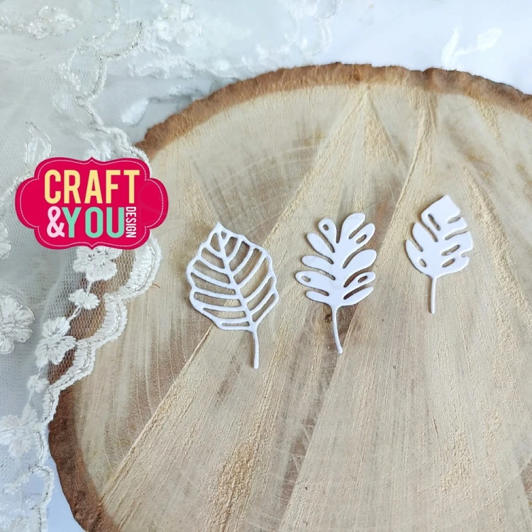 Wykrojnik Leaves set WM1 zestaw liści 3 szt WM1 CW240 Craft&amp;You Design