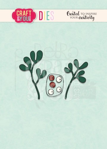 Wykrojnik Mistletoe Twigs Gałązki jemioły CW253 Craft&amp;You Design