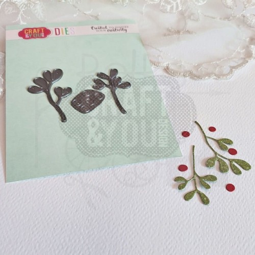 Wykrojnik Mistletoe Twigs Gałązki jemioły CW253 Craft&amp;You Design