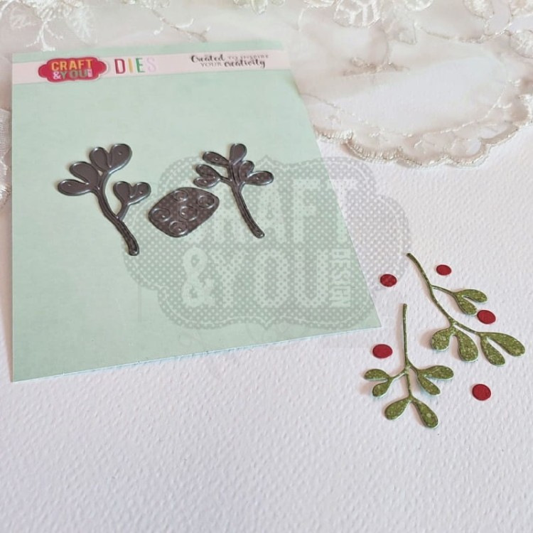 Wykrojnik Mistletoe Twigs Gałązki jemioły CW253 Craft&amp;You Design