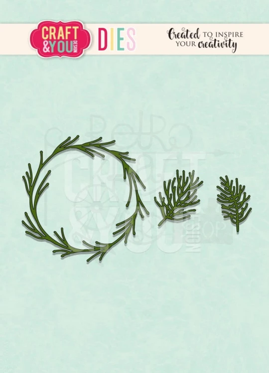 Wykrojnik Coniferous Wreath Iglasty wieniec CW252 Craft&amp;You Design