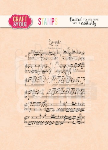 Stempel akrylowy Music Notes Nuty CS032 Craft&amp;You Design