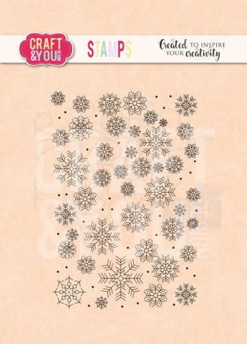 Stempel akrylowy Snowflakes Śnieżynki CS031 Craft&amp;You Design