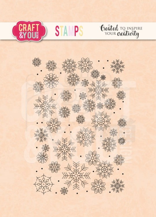 Stempel akrylowy Snowflakes Śnieżynki CS031 Craft&amp;You Design