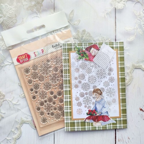 Stempel akrylowy Snowflakes Śnieżynki CS031 Craft&amp;You Design