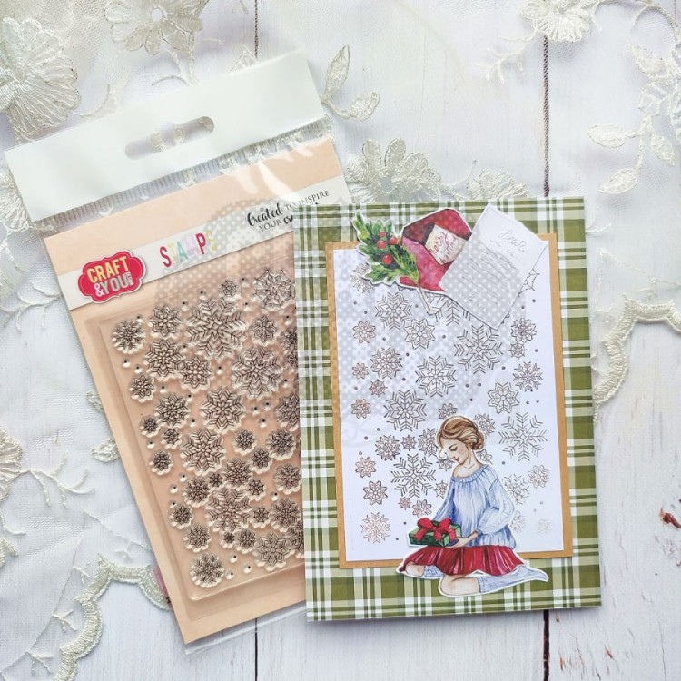 Stempel akrylowy Snowflakes Śnieżynki CS031 Craft&amp;You Design