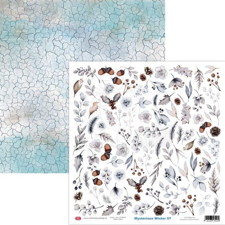 Papier do scrapbookingu 30x30 Mysterious Winter 07 elementy do wycięcia CP-MWI07 Craft&amp;You Design