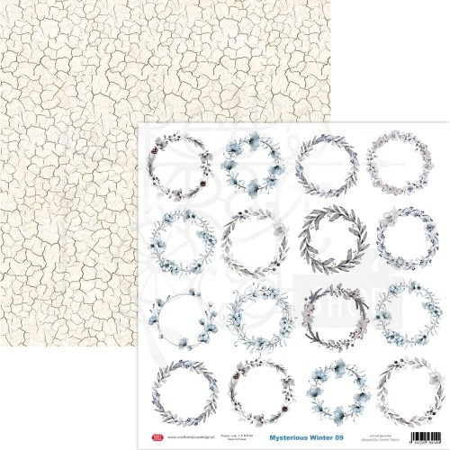 Papier do scrapbookingu 30x30 Mysterious Winter 09 elementy do wycięcia CP-MWI09 Craft&amp;You Design