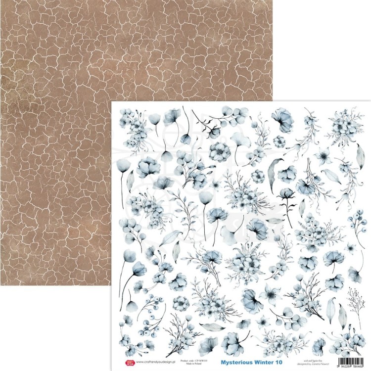 Papier do scrapbookingu 30x30 Mysterious Winter 10 elementy do wycięcia CP-MWI10 Craft&amp;You Design