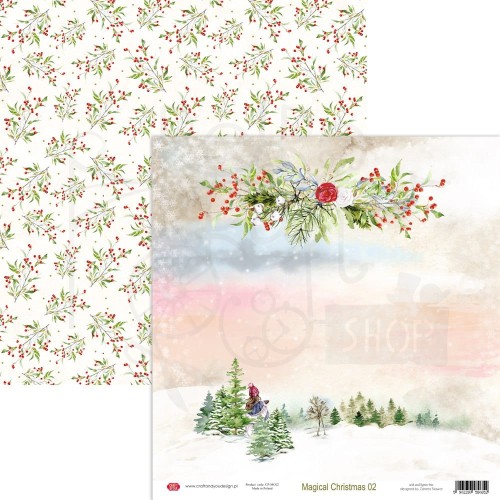 Papier do scrapbookingu 30x30 Magical Christmas 02 CP-MC02 Craft&amp;You Design