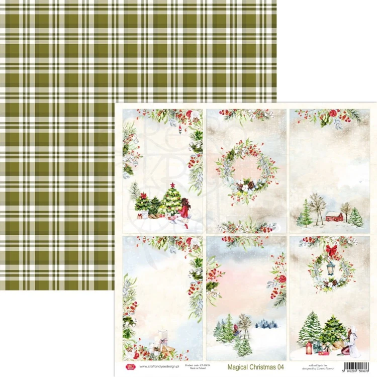 Papier do scrapbookingu 30x30 Magical Christmas 04 CP-MC04 Craft&amp;You Design