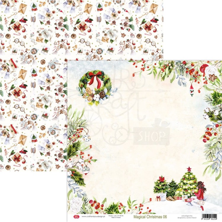 Papier do scrapbookingu 30x30 Magical Christmas 06 CP-MC06 Craft&amp;You Design