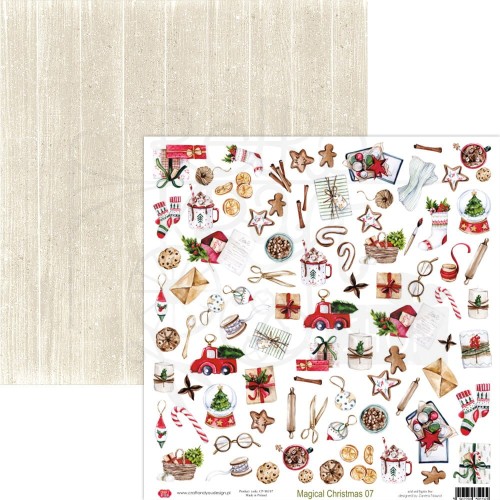 Papier do scrapbookingu 30x30 Magical Christmas 07 elementy do wycięcia CP-MC07 Craft&amp;You Design