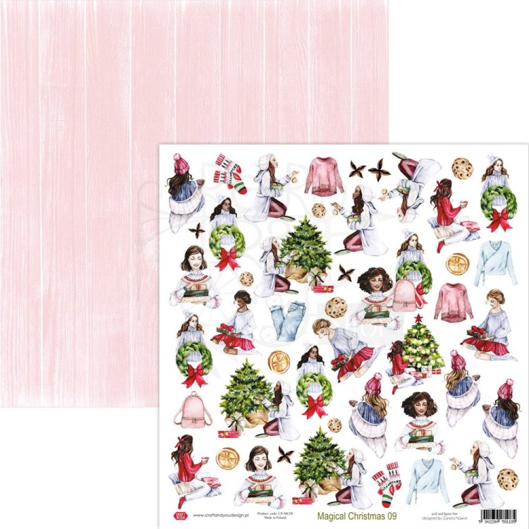 Papier do scrapbookingu 30x30 Magical Christmas 09 elementy do wycięcia CP-MC09 Craft&amp;You Design
