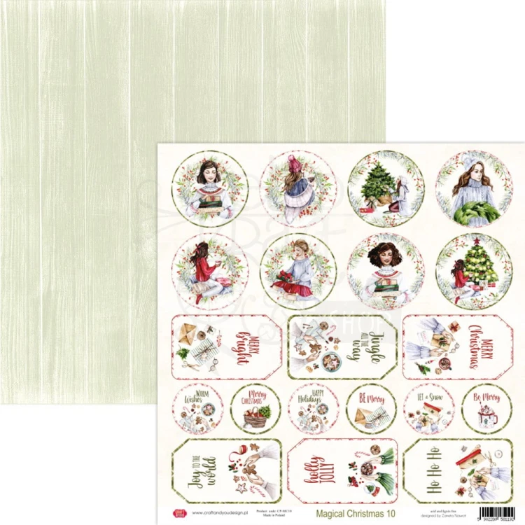 Papier do scrapbookingu 30x30 Magical Christmas 10 elementy do wycięcia CP-MC10 Craft&amp;You Design